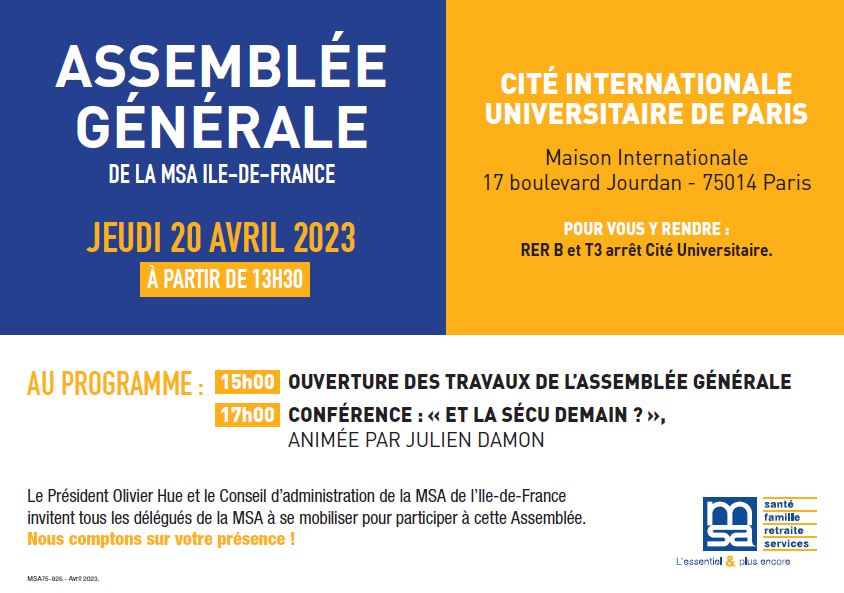 MSA Vous êtes Elu MSA MSA Ile de France